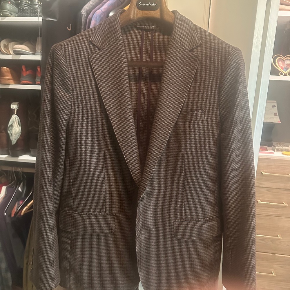 Bonobos Brown & Black Micro-Check Sport Coat